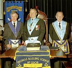 Chris, his Uncle & Proposer Bill Emmerson PPAGDC<br>and Seconder Charles Hilliard